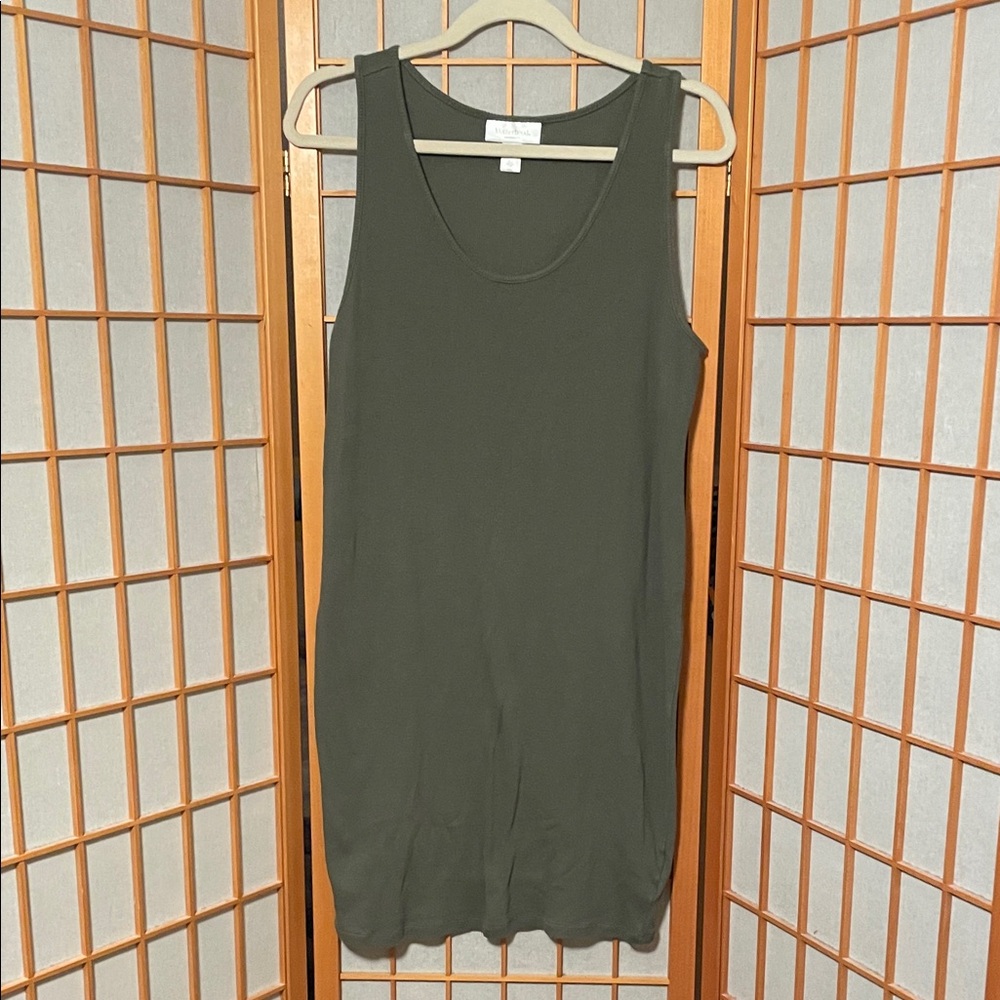 Motherhood Maternity Size XL Olive Green Sleeveless Knit Dress